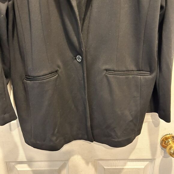 Old Navy Pixie Blazer Size Large Black One-Button Academia‎ Goth Whimsigoth - Picture 2 of 9